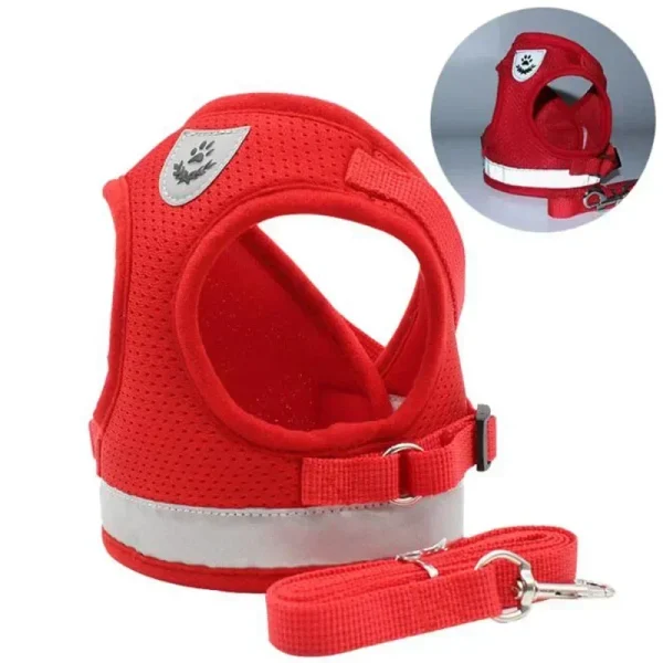 Vest Harness Leash Adjustable Mesh Vest Dog Harness Collar Chest Strap Leash Harnesses With Traction Rope XS/S/M/L/XL - Image 8