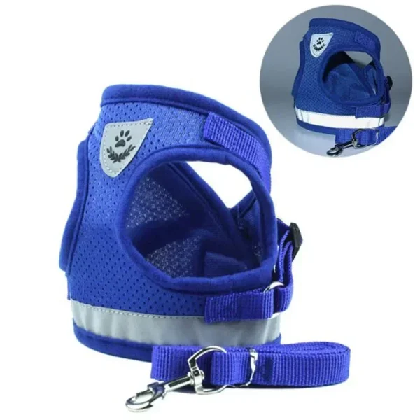 Vest Harness Leash Adjustable Mesh Vest Dog Harness Collar Chest Strap Leash Harnesses With Traction Rope XS/S/M/L/XL - Image 7