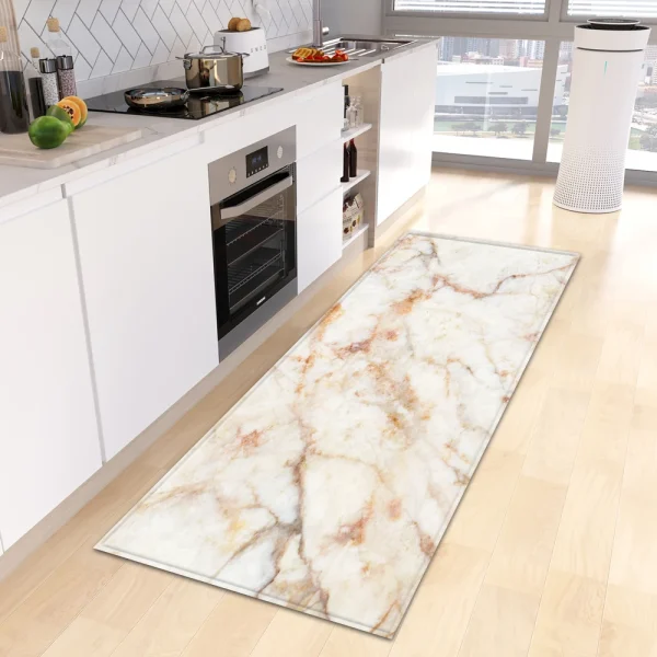 Marble Kitchen Rug Bathroom Entrance Door Mat Bedroom Corridor Non-Slip Long  Living Room Floor  Home Decor - Image 21